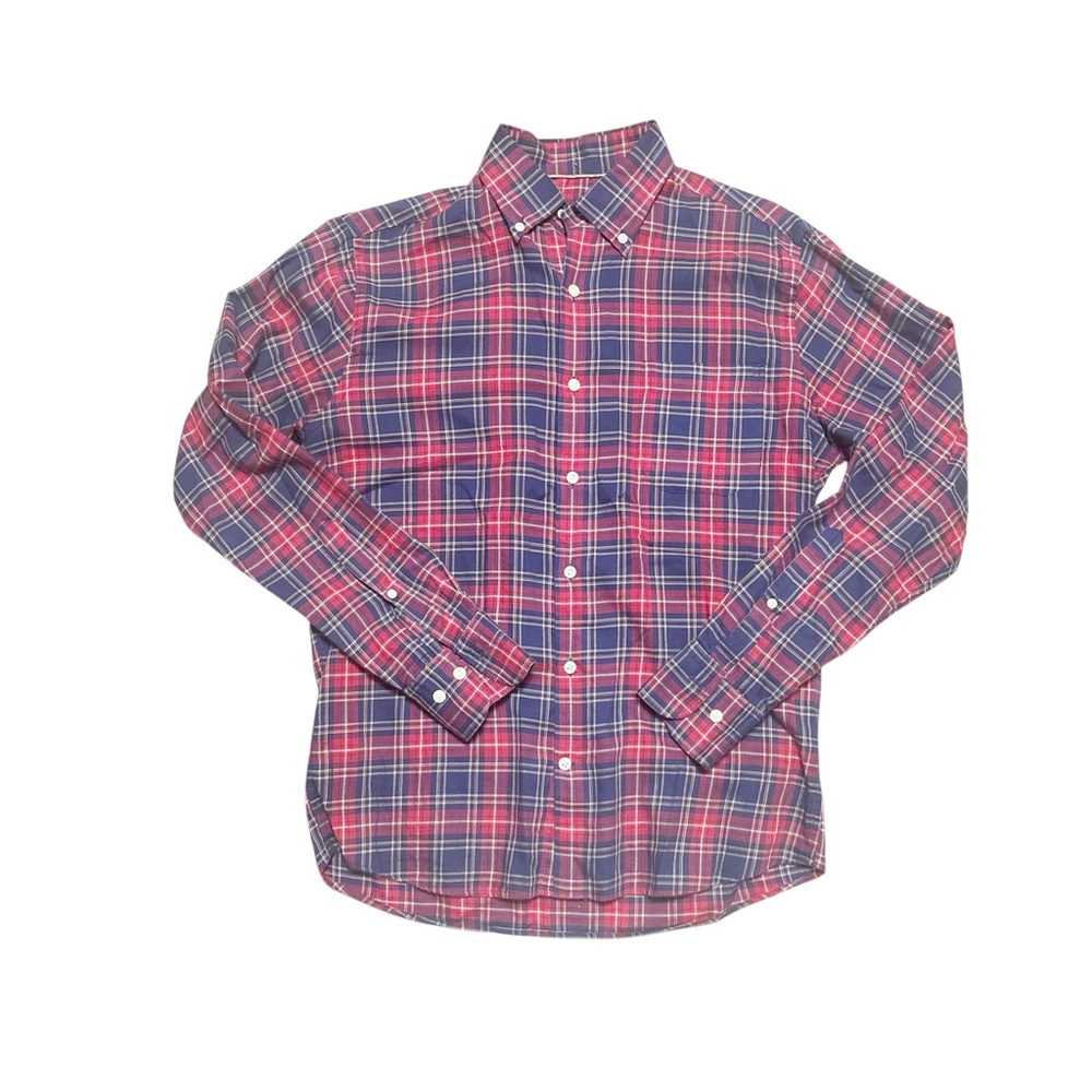 Peter Millar Red & Blue Plaid Button-Down Shirt
